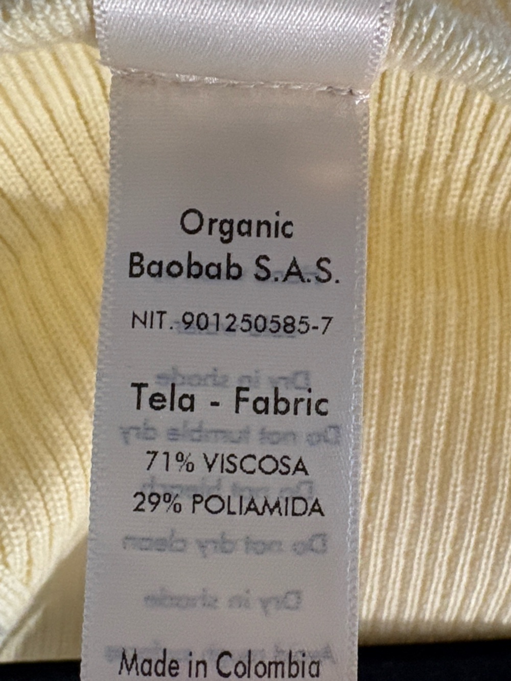 NWT [Baobab] Collection Kai Dress Twist Halter Ribbed Midi Viche Yellow Womens S - Picture 13 of 14
